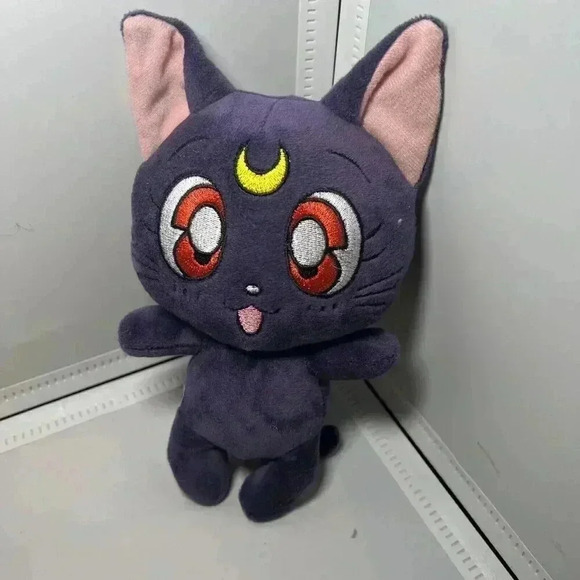 Sailor Moon Other - Sailor Moon Luna Cat Plush 7" Official Purple Cat Stuffed Animal Toy Anime 2019